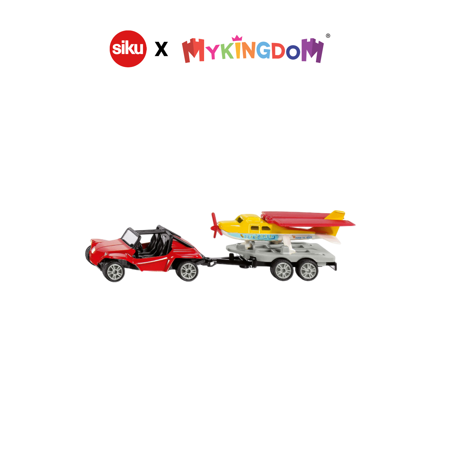 Đồ chơi siku xe buggy chở máy bay thể thao 1696