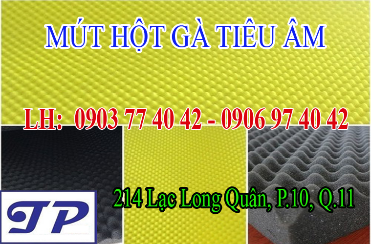 Mút trứng gà tiêu âm cách âm - Dày 3cm - KT : 1m6 x 2m