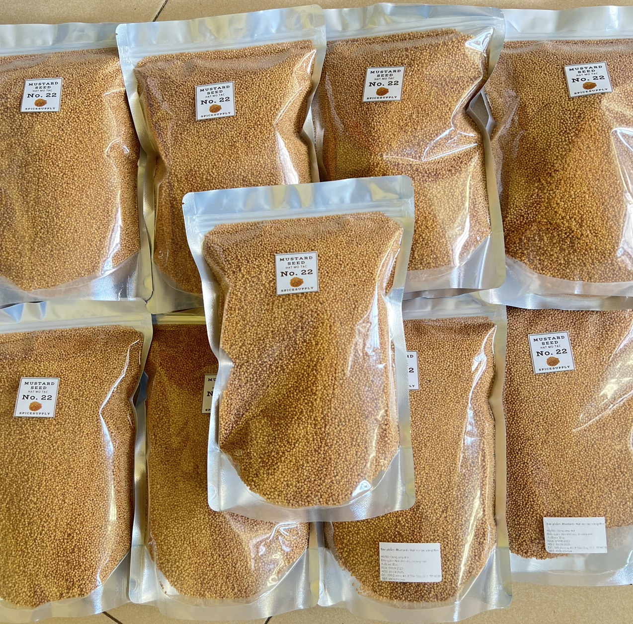 500g yellow mustard seed - hạt mù tạc tạt vàng spicesupply việt nam 500g