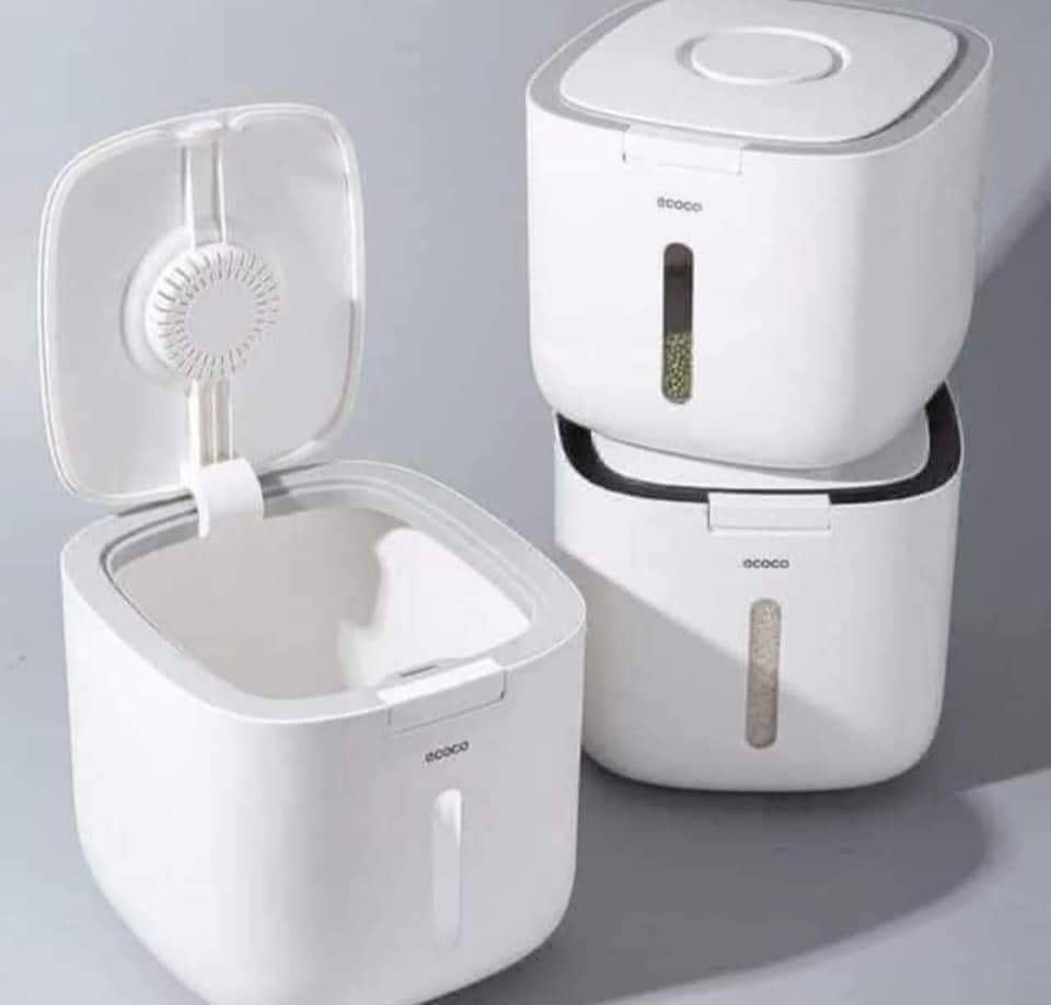 THÙNG ĐỰNG GẠO + CÁC LOẠI HẠT ECOCO 10kg ( THÙNG GẠO ECOCO)  BẢO HÀNH 36 THÁNG