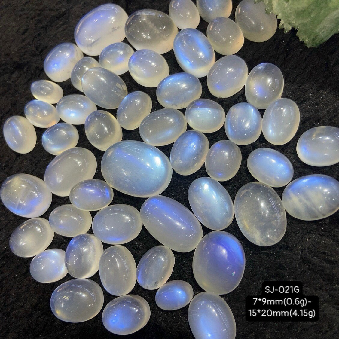Mặt Đá Mặt Trăng Oval Size Lớn 15x20mm