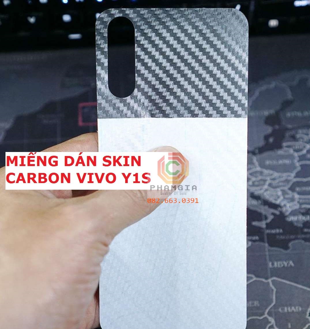 Miếng dán mặt lưng skin carbon Vivo Y1s