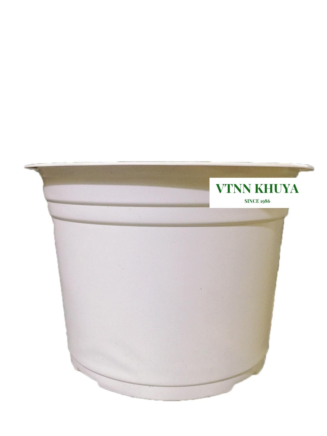 5 Chậu nhựa trồng cây PP 150x125 mm Trắng