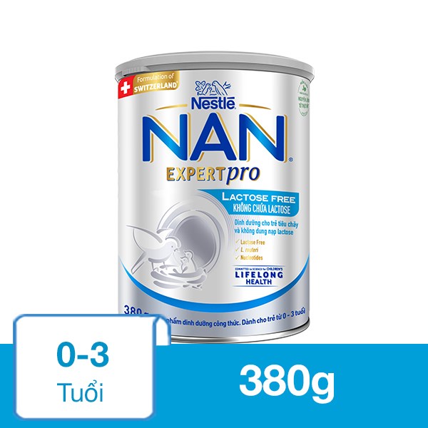 Sữa Bột Nan EXPERT PRO Lactose Free 380g (Tiêu Chảy)