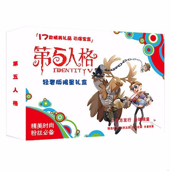 Hộp quà identity v nhân cách thứ 5 A5 bìa vàng có poster postcard bookmark banner huy hiệu thiếp ảnh dán album ảnh