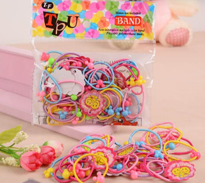 [Khuyến mãi] SET 50 DÂY THUN CỘT TÓC CHO BÉ/ COMBO 50 DÂY CHUN BUỘC TÓC CHO BÉ/ đồ cột tóc dễ thương cute- Nịt cột tóc trẻ em-