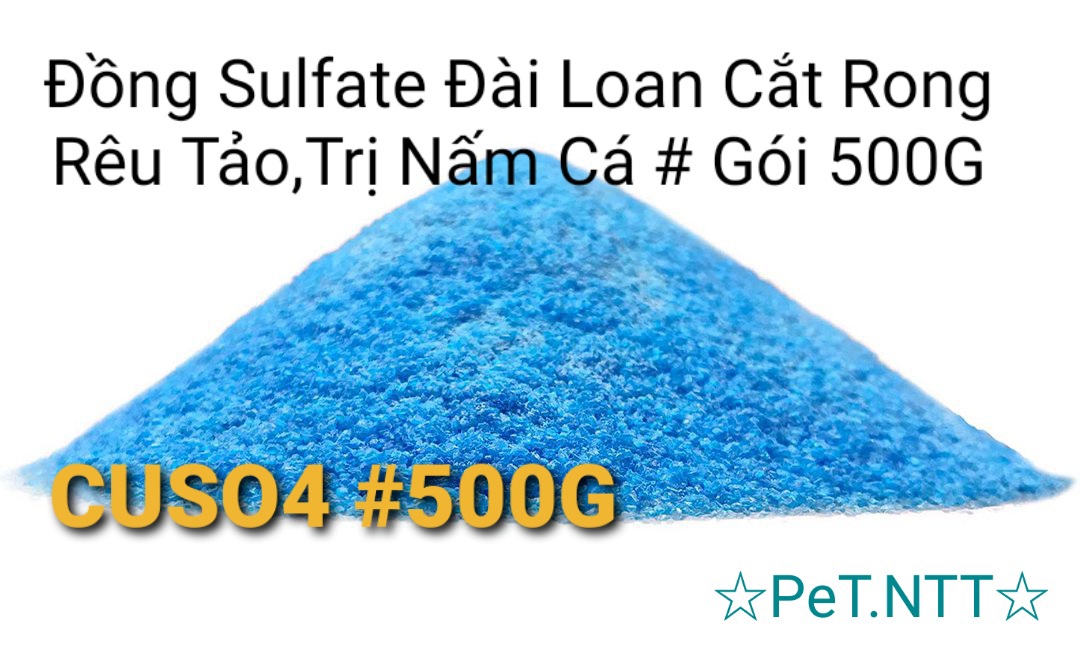 Đồng sulphat dùng cắt rong rêu tảo nấm trên cá gói 500g