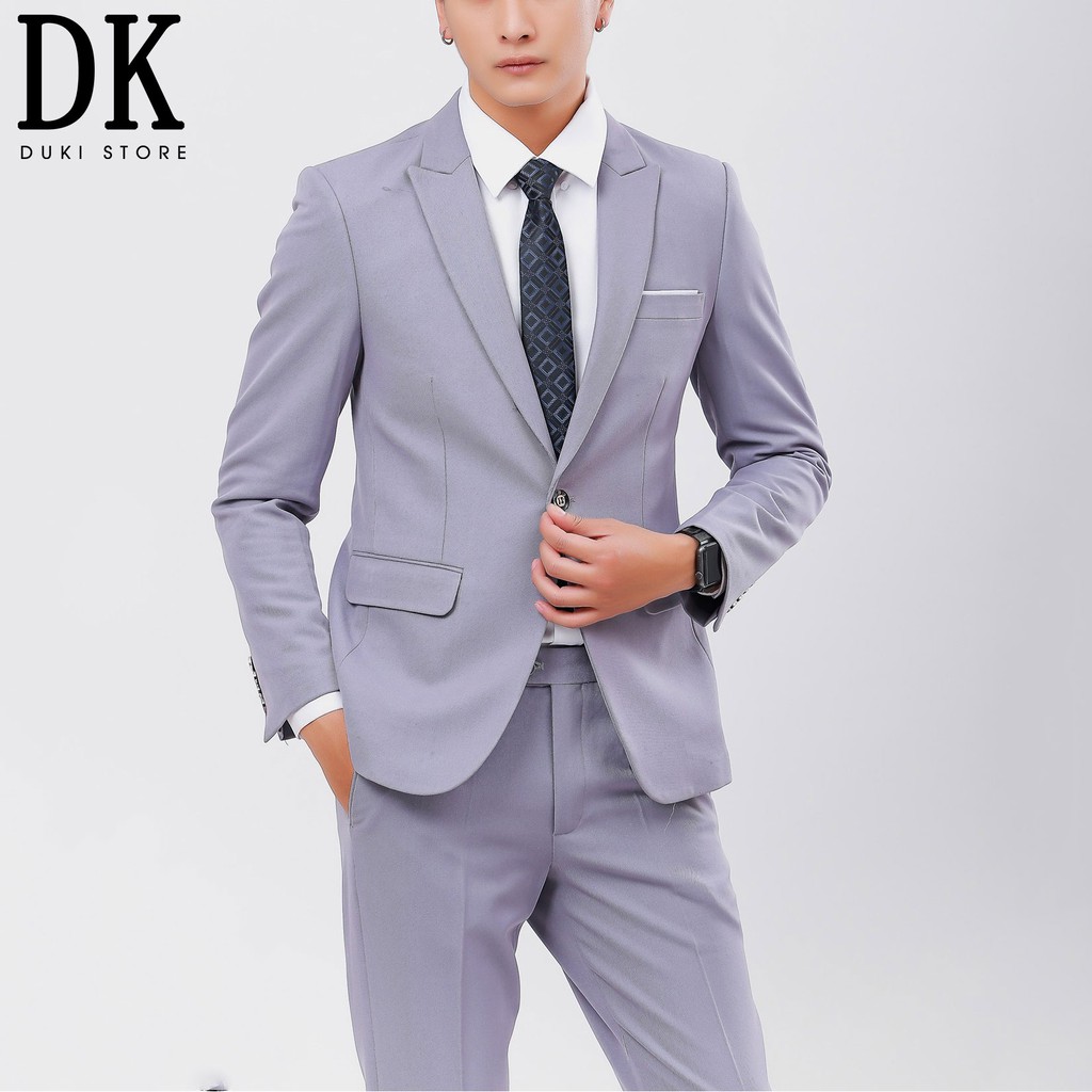 GIẢM 75% Bộ vest nam Hàn Quốc 1 cúc đẹp giá siêu rẻ - DUKI STORE