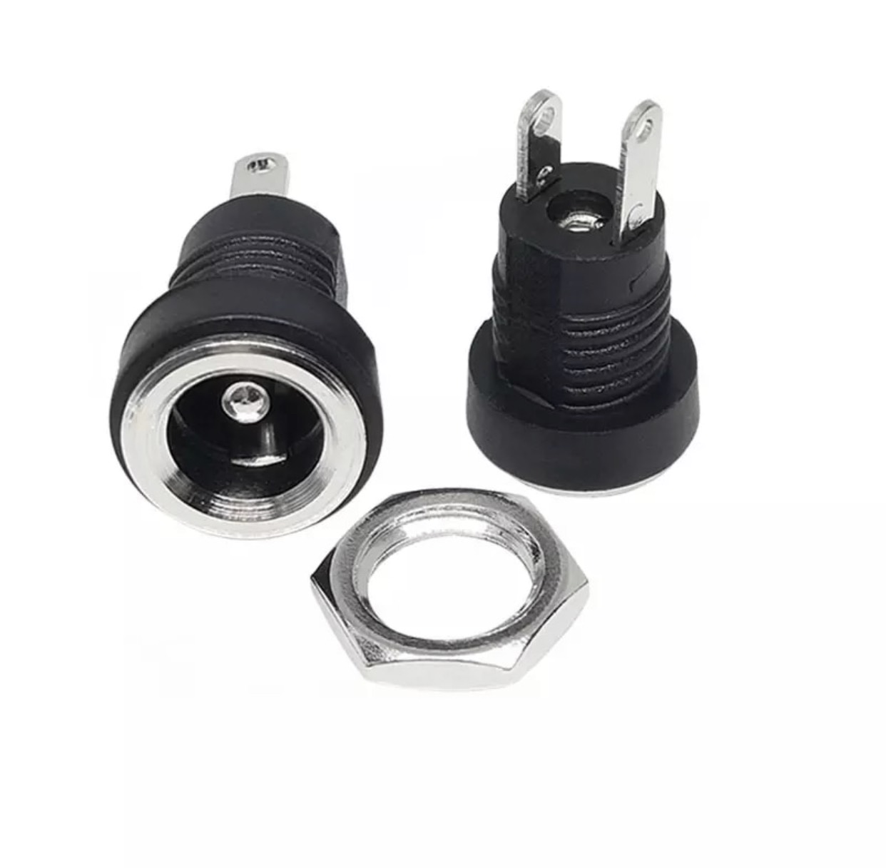 Jack sạc DC, jack cái 5.5*2.1mm, lỗ khoan 10mm