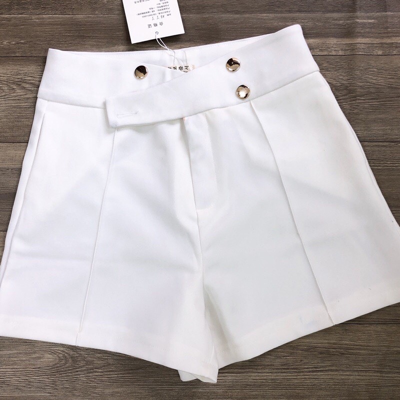 Quần Short Lưng Cao 4 Cúc Cạp Chéo