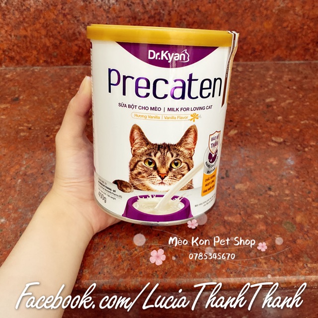 [HCM]Sữa bột cho mèo Precaten lon 400 gram