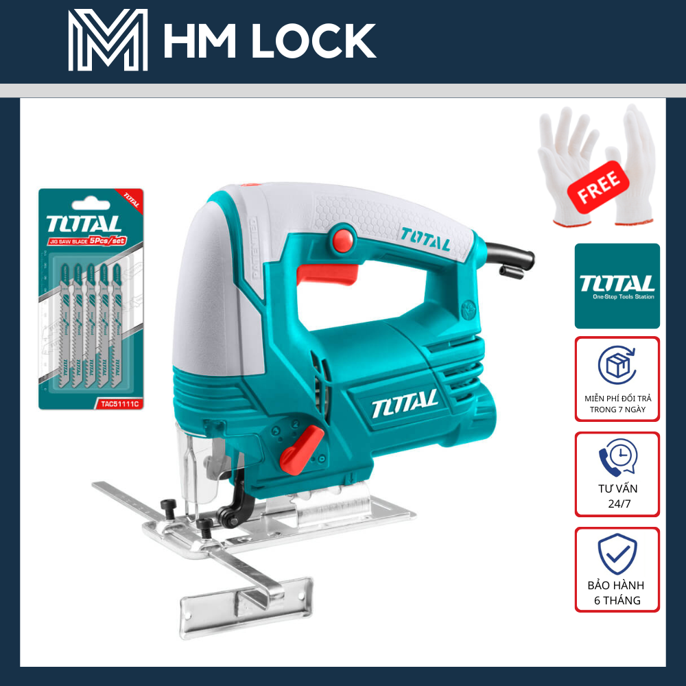 650w máy cưa lọng total - tặng bộ 5 lưỡi cưa - hàng chính hãng - ts206806 - hm lock