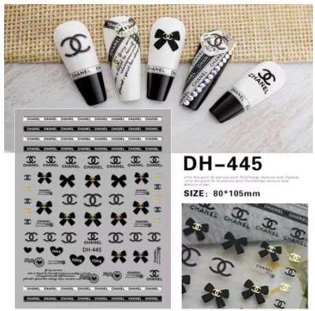 Sticker thương hiệu trang trí móng tay, phụ kiện nail