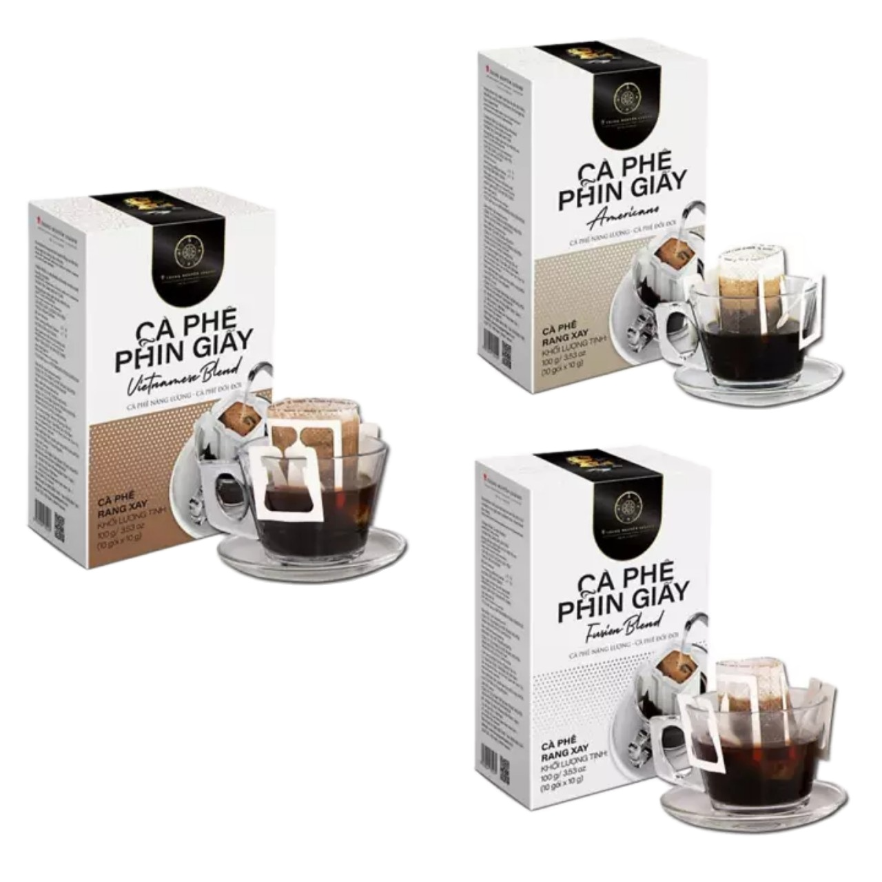 (Combo 3 Hộp Phin Giấy Ngẫu Nhiên) cà phê phin giấy Trung Nguyên
