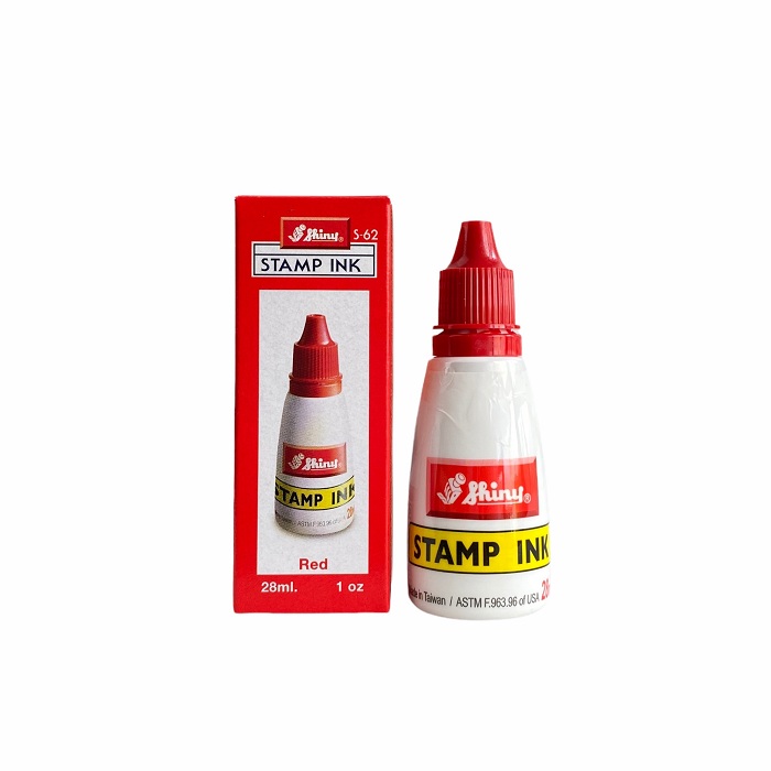 Mực dấu Shiny S62 28ml đỏ