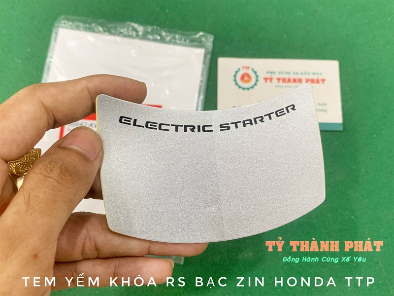 Tem Yếm Khóa RS bạc zin (Miếng) honda