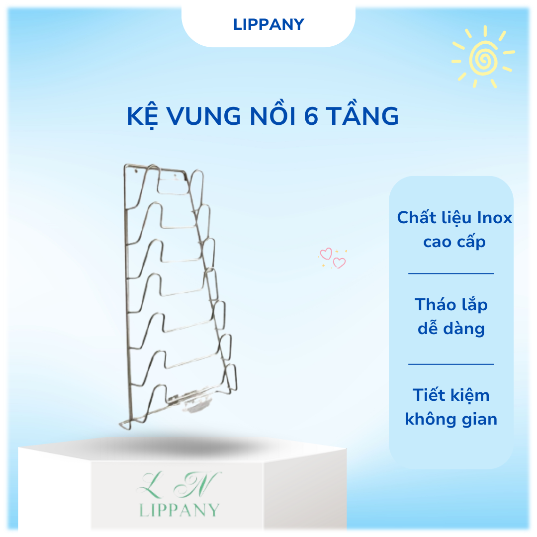 Shelf for swing lid saucepan pot Wall (6 layers)