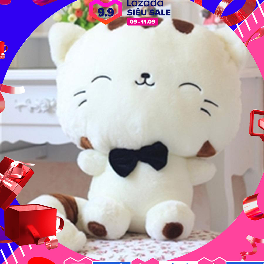 Gấu bông mèo MengMeng cao 50cm màu trắng