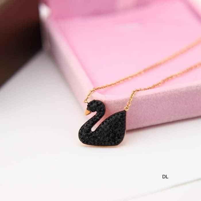 Dây chuyền bạc Ý mặt Thiên Nga Đen