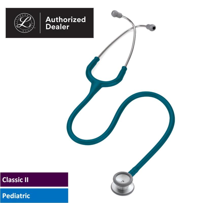 Ống nghe 3M Littmann Classic II Khám Nhi, mặt nghe tiêu chuẩn, dây nghe màu xanh Caribbean, 2119