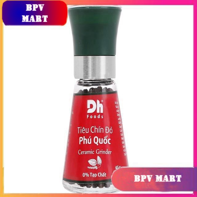 >> SO SÁNH GIÁ ỚT BỘT HÀN QUỐC NATURAL DH FOODS 90G | Shopee Lazada Sendo Tiki 124 Tiêu chín đỏ Phú Quốc Natural DH Foods hũ có cối xay 45g TẶNG MÃ GIẢM GIÁ GIA VỊ NẤU ĂN GIA VỊ NÊM - BPMart