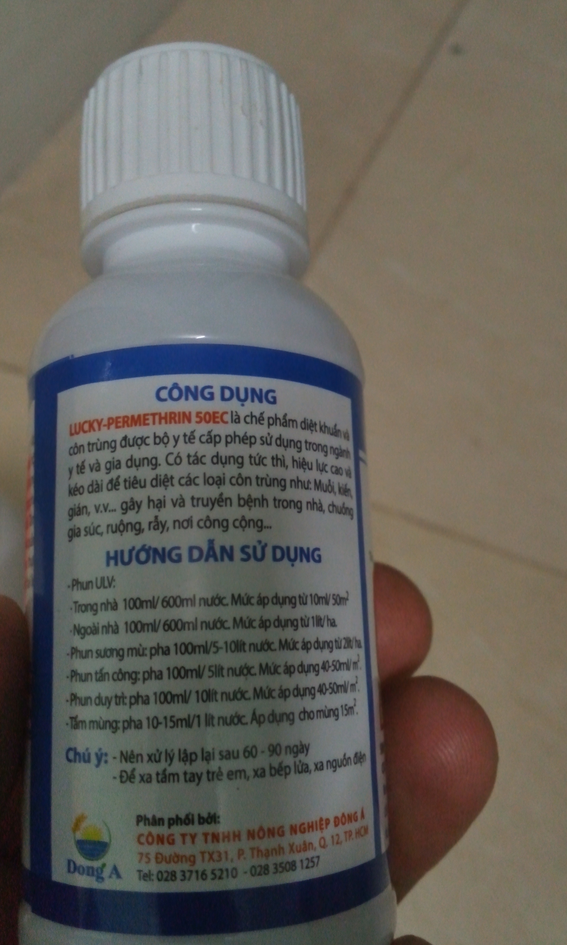 Thuốc diệt côn trùng LUCKY PERMETHRIN 50EC 100ML