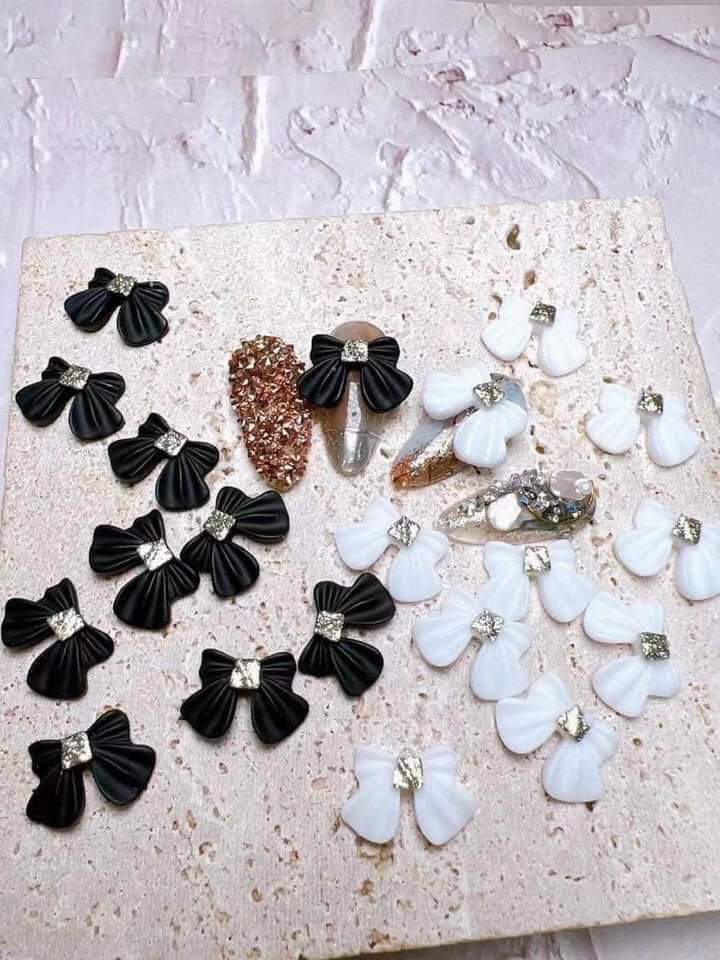 Charm nơ nail gắn móng tay - set 10 cái