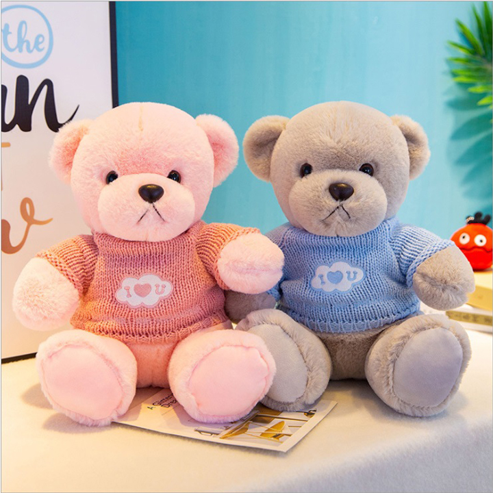 Gâu bông teddy cao cấp áo len size nhí 25cm