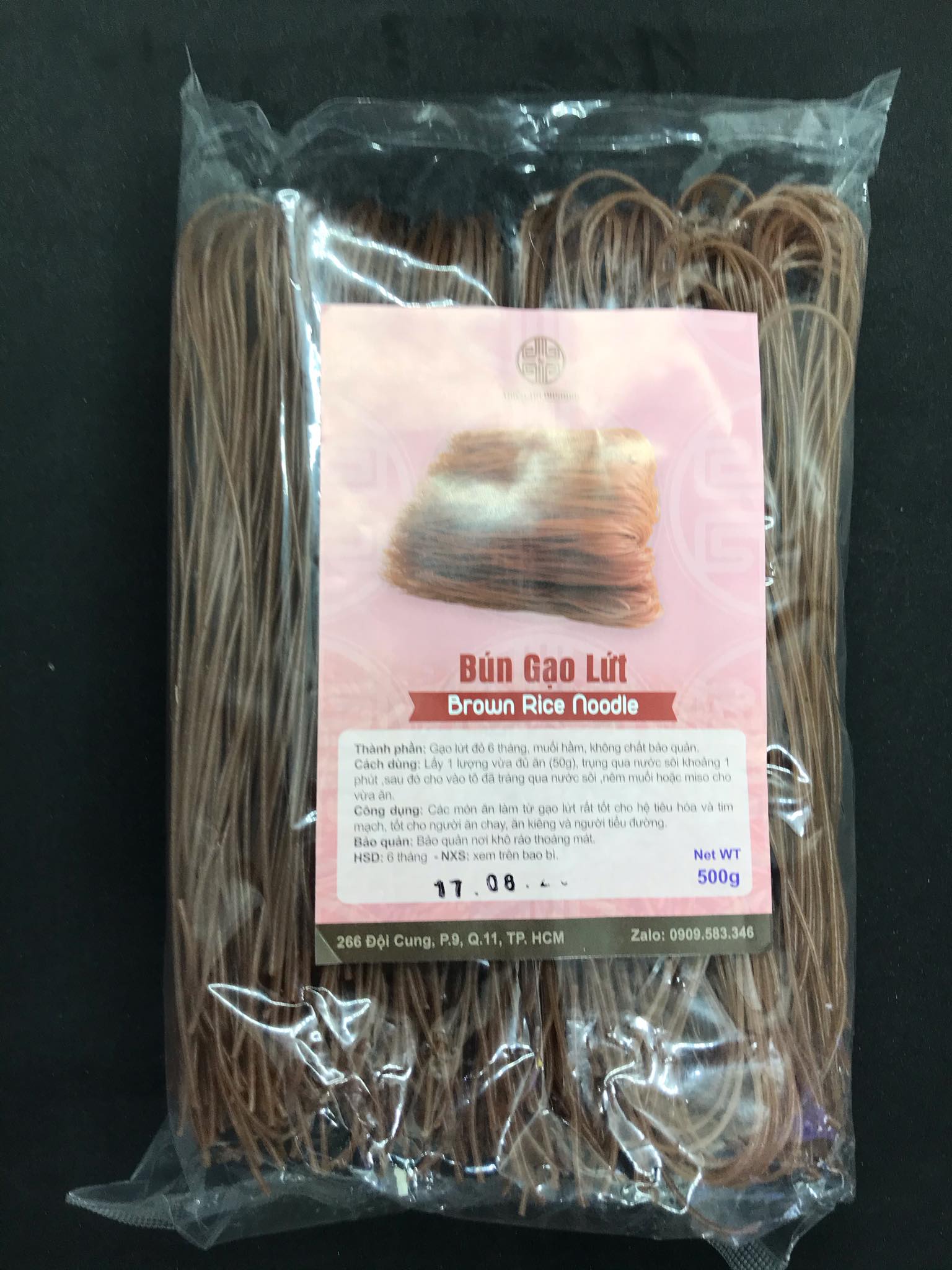 Bún gạo lứt đỏ gói 500gr