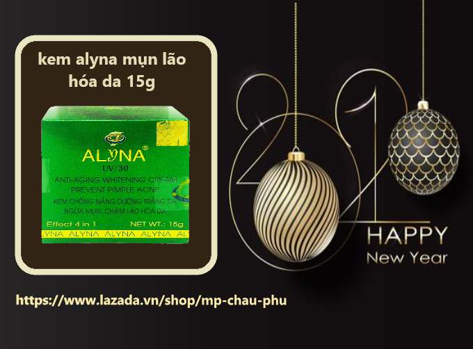 kem alyna mụn lão hóa da 15g ( tặng 1 miếng mặt nạ alyna dưỡng da )