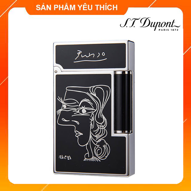 Vỏ bật lửa hộp quẹt dupont d193, họa tiết sơn màu chân dung tuyệt đẹp - dùng ga đá cao cấp