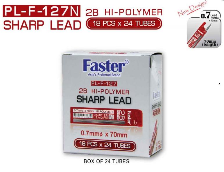 [HCM]Bộ 2 ruột chì Faster ngòi 2B 0.7mm