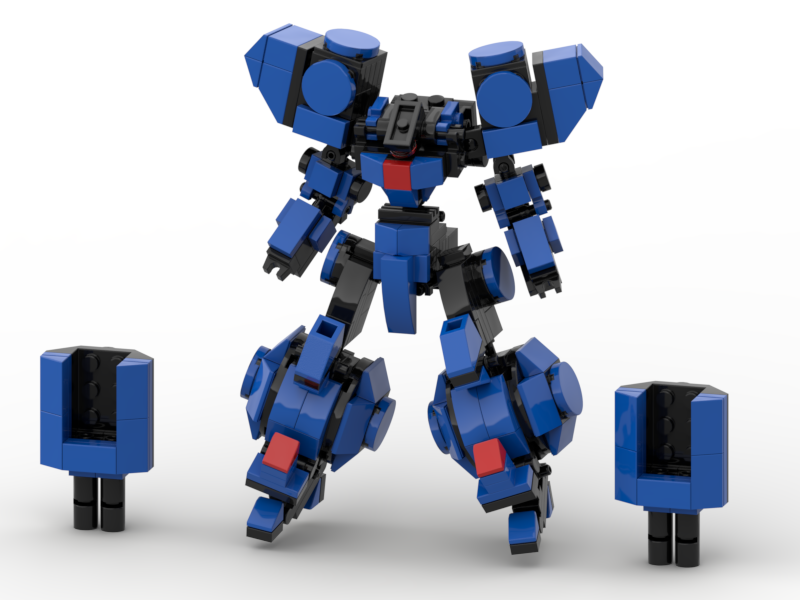 Le Go Đồ Chơi Lắp Ráp Robot Moc Mech Steel Blue