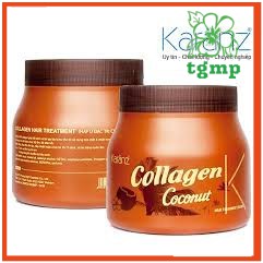 Ủ tóc collagen Karanz hương dừa màu nâu phục hồi và tái tạo tóc bị hư tổn