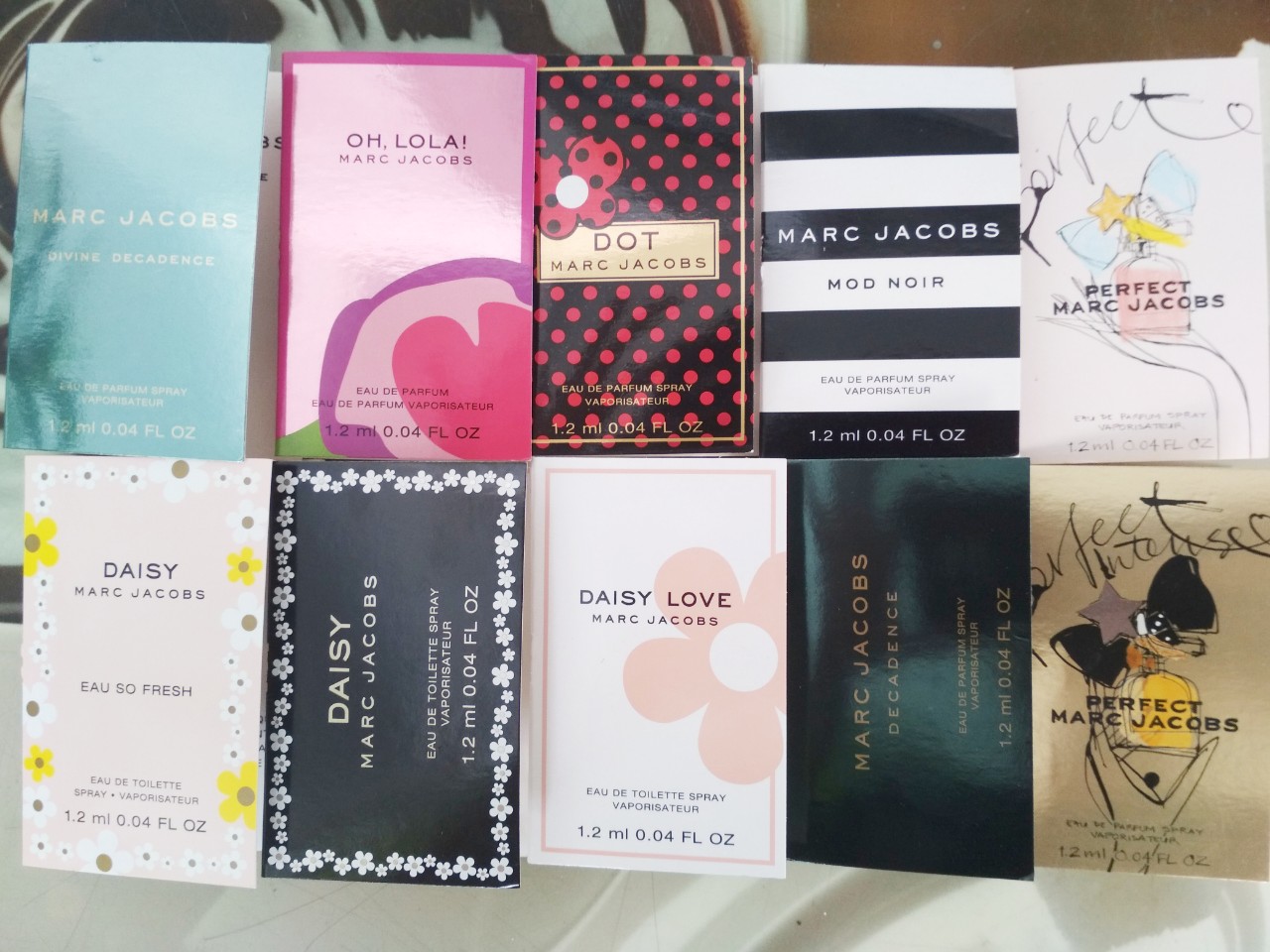 Mẫu thử Vial Nước hoa Marc Jacobs các mùi
