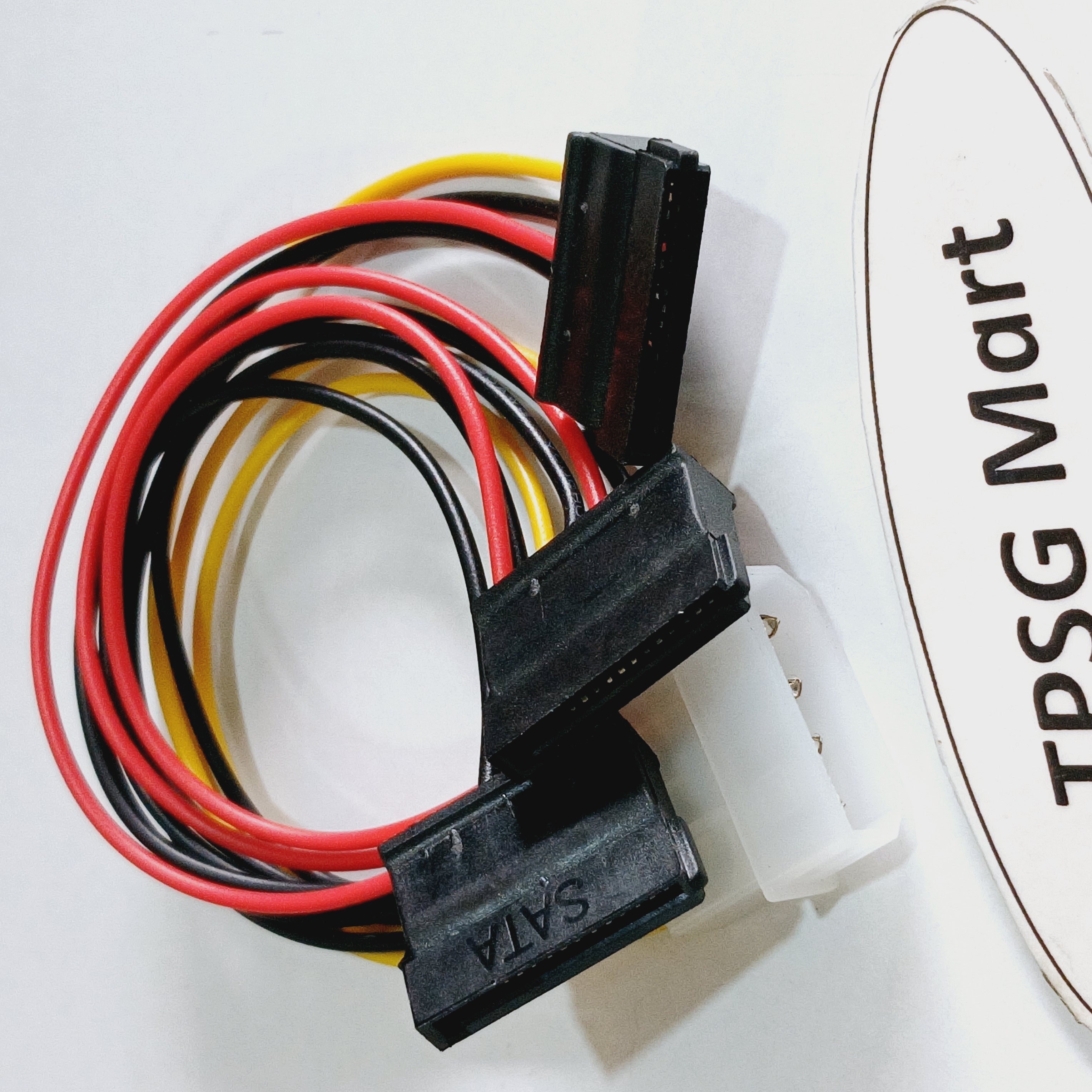 Cáp chuyển ATA ra SATA (3 đầu SATA) - Dài 15Cm (ATA Molex IDE 4 Pin)