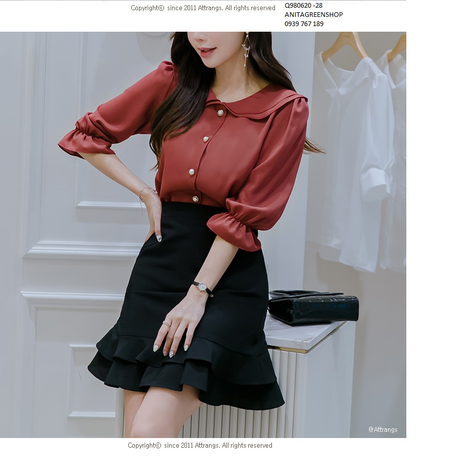 Q980620 ÁO SƠ MI LỤA