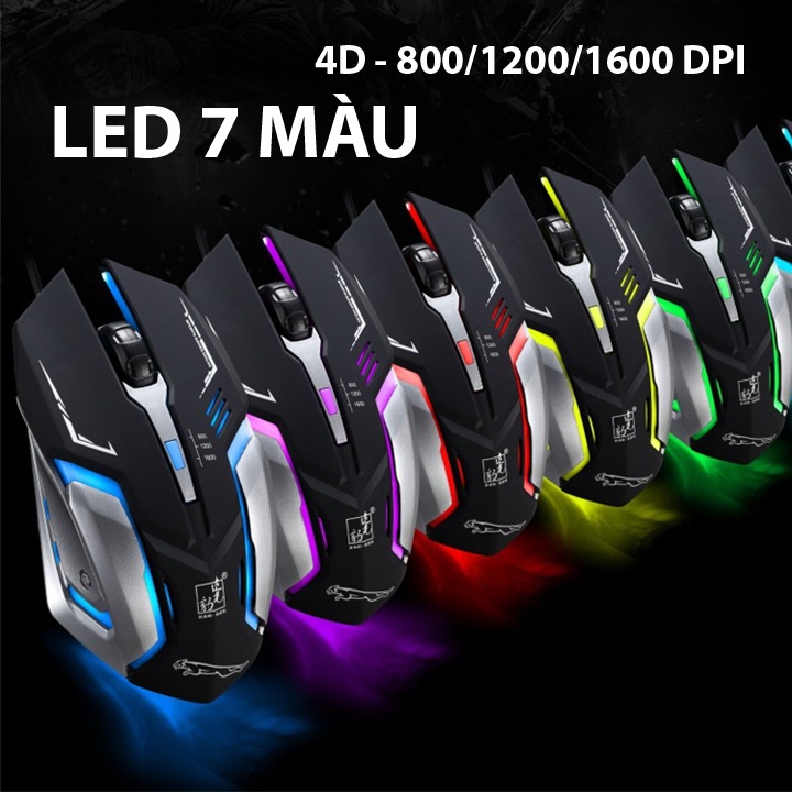 [Tặng lót chuột W3] Chuột K1 chuyên game có led