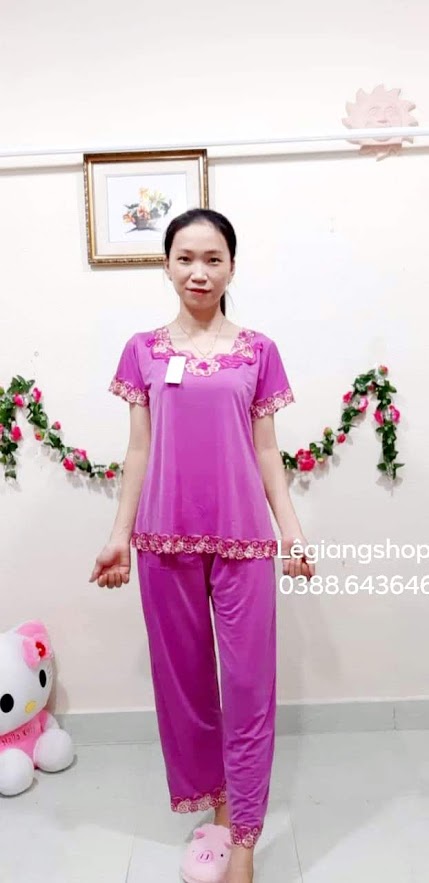 Đồ bộ thun lạnh trung niên quần dài