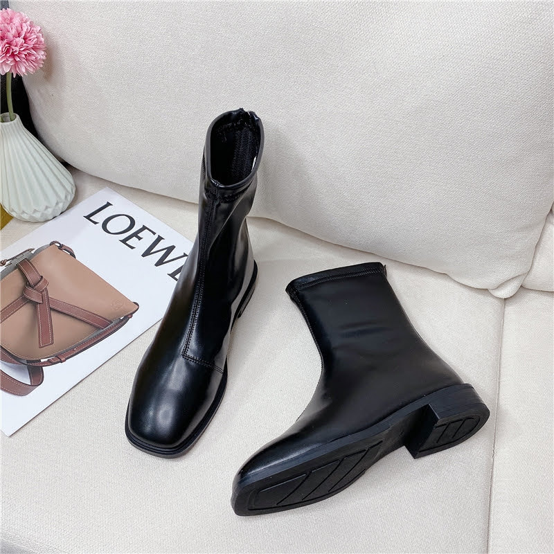 Giày Boot cổ lửng  ulzzang phong cách hàn, giày nữ cao cấp martin