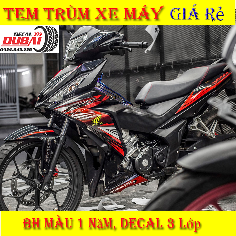 Tem trùm Winner Đen Đỏ Mẫu Mới