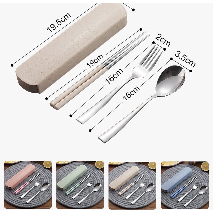 [HCM]Hộp đựng muỗng đũa lúa mạch