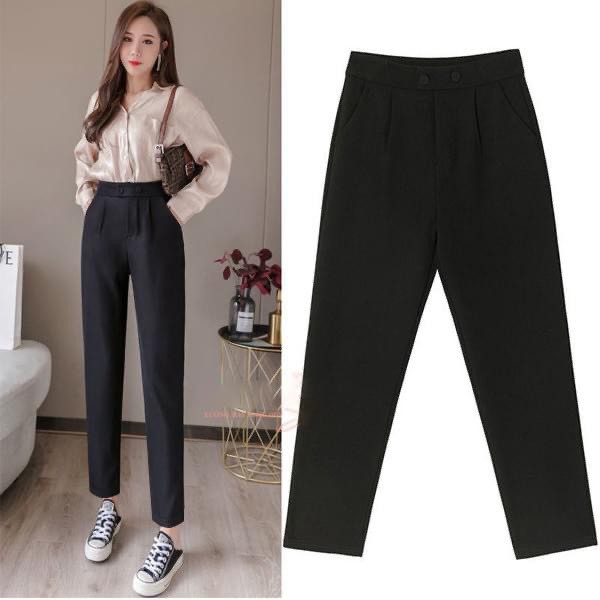 Quần nữ công sở baggy mã 2khuy Hàng Mới_m037 (Baggy tuyết mưa công sở 2 khuy)