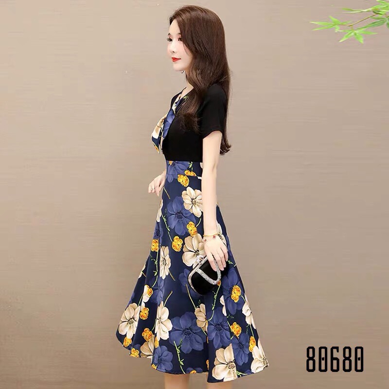 VÁY DỰ TIỆC PHỐI HOA SANG TRỌNG