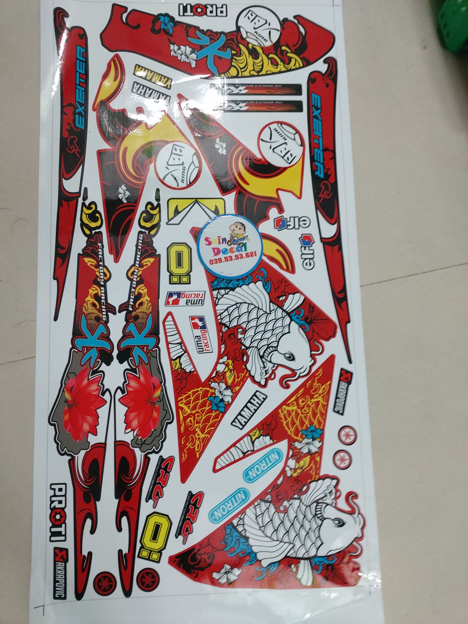 Tem xe exciter 150 cá chép