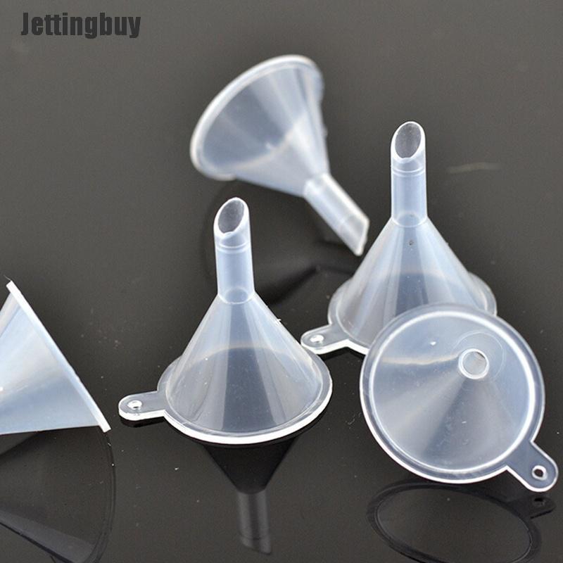Jettingbuy 10PCS Cute Small Plastic For Perfume Diffuser Bottle Mini Liquid Oil Funnels Lab