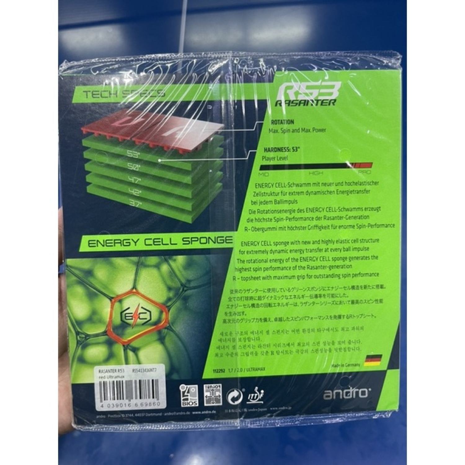 Mặt vợt bóng bàn Andro Rasanter R53