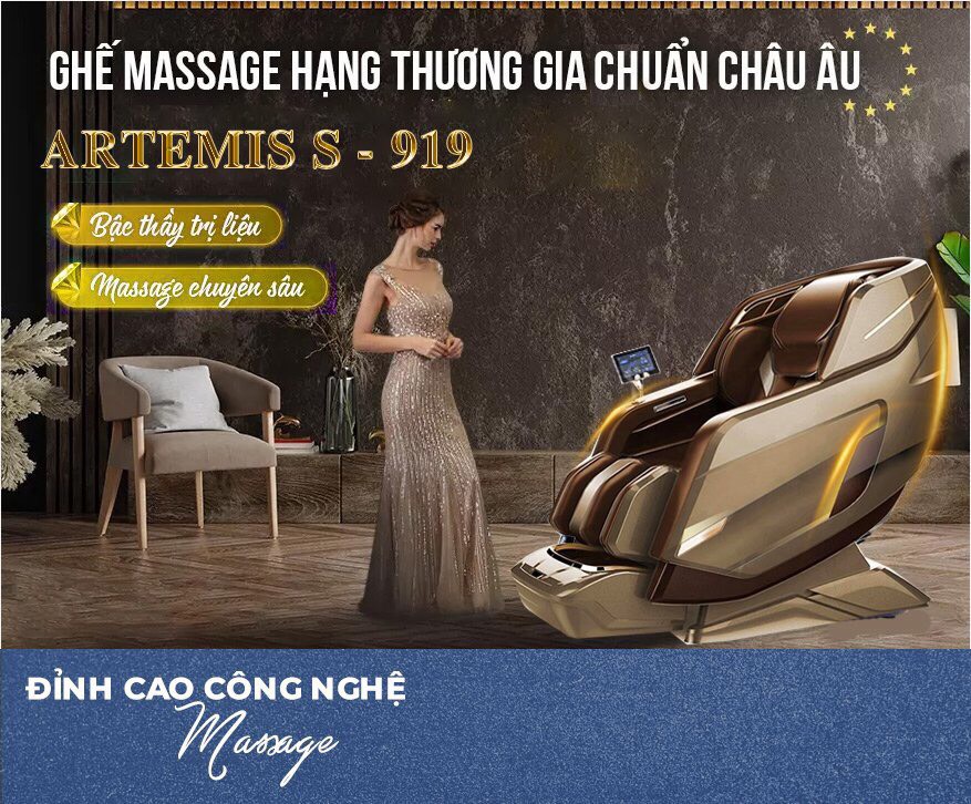 { SIÊU PHẨM THƯƠNG GIA 2022} -Massage 5D toàn thân cao cấp OKINAWA ARTEMIS S - 919