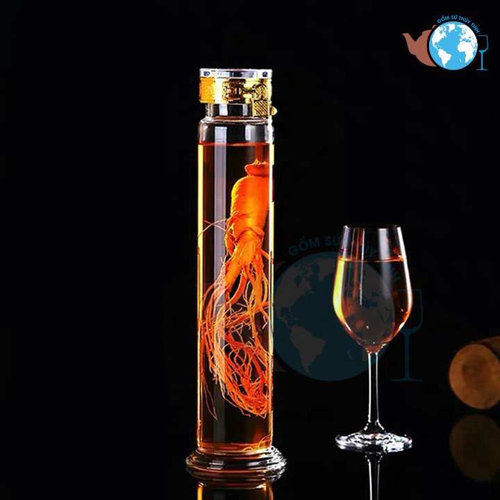 [HCM]Bình sâm khóa 3 lít Bình thủy tinh ngâm rượu nhân sâm 3 lít có móc khóa - bình cao cấp 1 bình sâm óng móc khóa sang trọng bình thủy tinh 1 lít