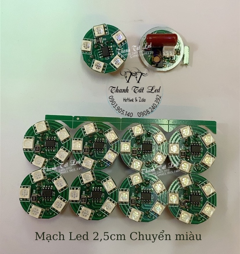✨ Bo mạch led đổi màu dùng cho tất cả đèn thờ pha lê 1 Bo 5 bóng 2,5cm siêu bền siêu sáng ✨